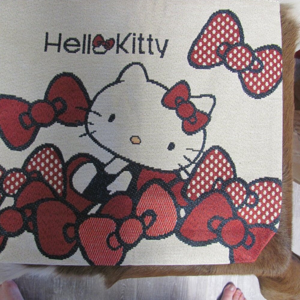 HELLO KITTY CANVAS TOTE NIP - Picture 6 of 7